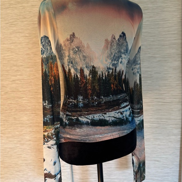 AFRM Zadie Semi Sheer Mesh Turtleneck - Picture 3 of 4